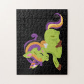 Niedlich Frankenstein Unicorn Halloween Puzzle (Vertikal)