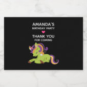 Niedlich Frankenstein Unicorn Halloween Schaumweinetikett (Einzelnes Label)