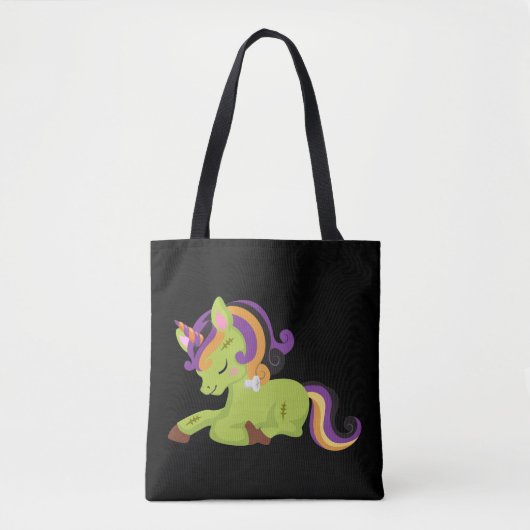 Niedlich Frankenstein Unicorn Halloween Tasche (Vorderseite)