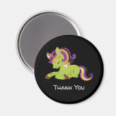 Niedlich Frankenstein Unicorn Halloween Vielen Dan Magnet (Vorderseite/Rückseite)