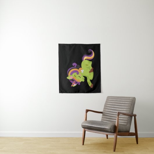 Niedlich Frankenstein Unicorn Halloween Wandteppich (Beispiel)