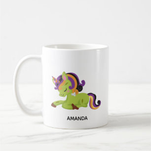 Niedlich Frankenstein Unicorn Halloween Zeichnend Kaffeetasse