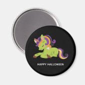 Niedlich Frankenstein Unicorn Happy Halloween Magnet (Vorderseite/Rückseite)