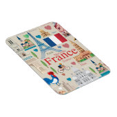 Niedlich-Frankreich-Icons Magnet (Rechte Seite)