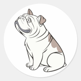 Niedlich French Bulldog Funny Runder Aufkleber