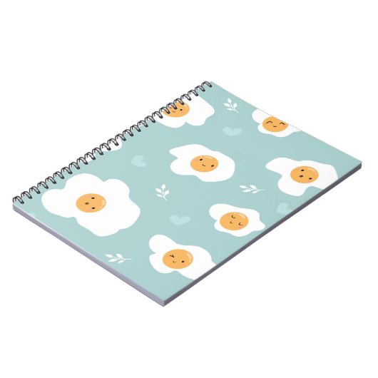 Niedlich fried Eggs Spiral Notebook Notizblock (Linke Seite)