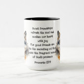 Niedlich Friend Wolves Sprichwort Freundschaftsang Tasse (Zentrum)