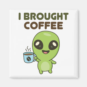 Niedlich Friendly Alien I Broched Coffee Magnet