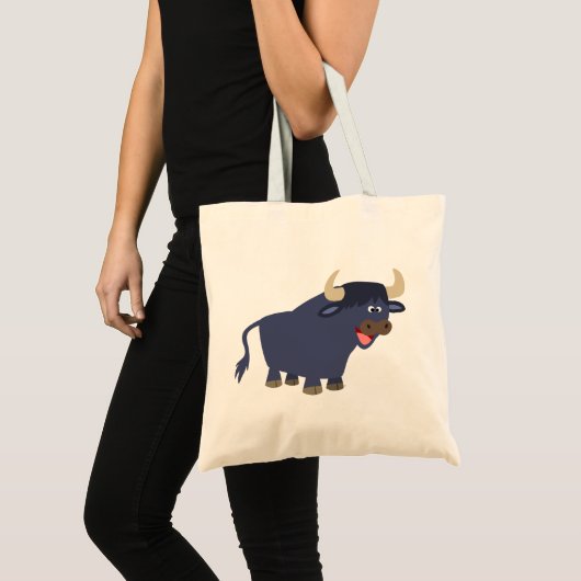 Niedlich Friendly Cartoon Bull Bag Tragetasche (Vorderseite (Produkt))