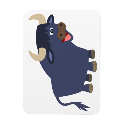 Niedlich Friendly Cartoon Bull Flexible Magnet (Vertikal)