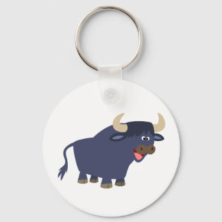 Niedlich Friendly Cartoon Bull Schlüsselanhänger