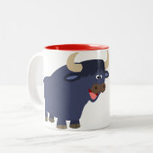 Niedlich Friendly Cartoon Bull Tasse (Vorderseite Links)