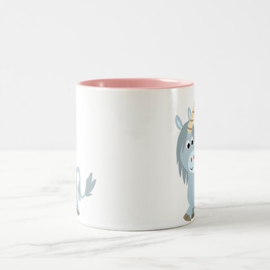 Niedlich Friendly Cartoon Einhorn Tasse (Mittel)