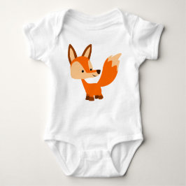 Niedlich Friendly Cartoon Fox Baby Bodysuit Baby Strampler