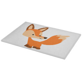 Niedlich Friendly Cartoon Fox Cutting Board Schneidebrett