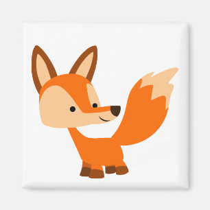 Niedlich Friendly Cartoon Fox Magnet