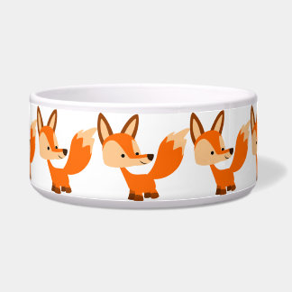 Niedlich Friendly Cartoon Fox Pet Bowl Napf