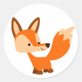 Niedlich Friendly Cartoon Fox Sticker (Vorderseite)