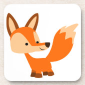 Niedlich Friendly Cartoon Fox Untersetzer Set (Vorderseite)