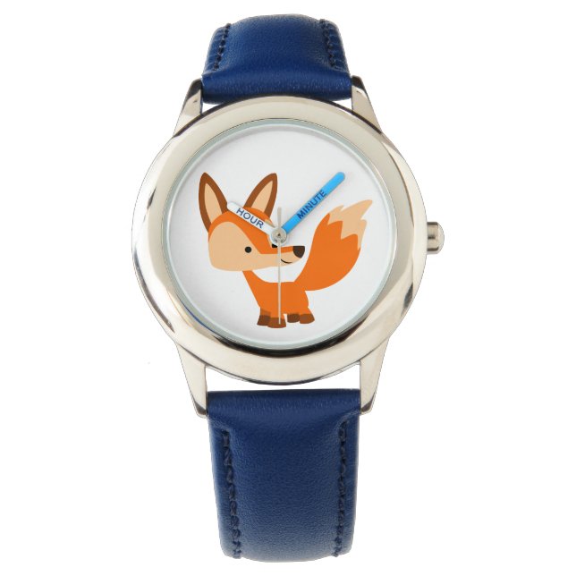 Niedlich Friendly Cartoon Fox Watch Armbanduhr (Vorderseite)