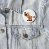 Niedlich Friendly Cartoon Hyena Button (Beispiel)