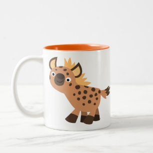 Niedlich Friendly Cartoon Hyena Zweifarbige Tasse