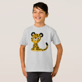 Niedlich Friendly Cartoon Jaguar Children T - Shir T-Shirt (Vorne ganz)