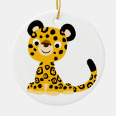 Niedlich Friendly Cartoon Jaguar Keramikornament (Vorne)