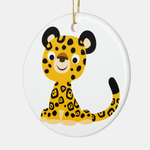 Niedlich Friendly Cartoon Jaguar Keramikornament