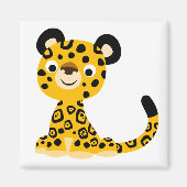 Niedlich Friendly Cartoon Jaguar Magnet (Vorne)
