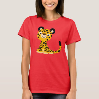 Niedlich Friendly Cartoon Jaguar Women T - Shirt