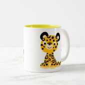 Niedlich Friendly Cartoon Jaguar Zweifarbige Tasse (VorderseiteRechts)