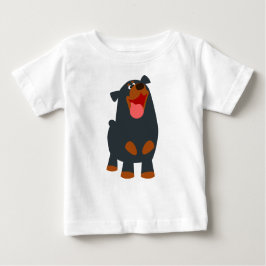 Niedlich Friendly Cartoon Rottweiler Baby T - Shir Baby T-shirt