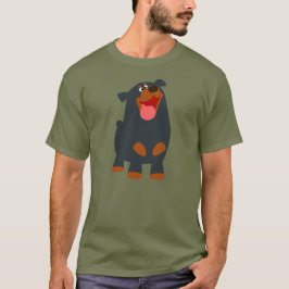 Niedlich Friendly Cartoon Rottweiler T - Shirt