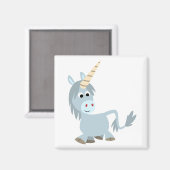 Niedlich Friendly Cartoon Unicorn Magnet (Vorderseite/Rückseite)