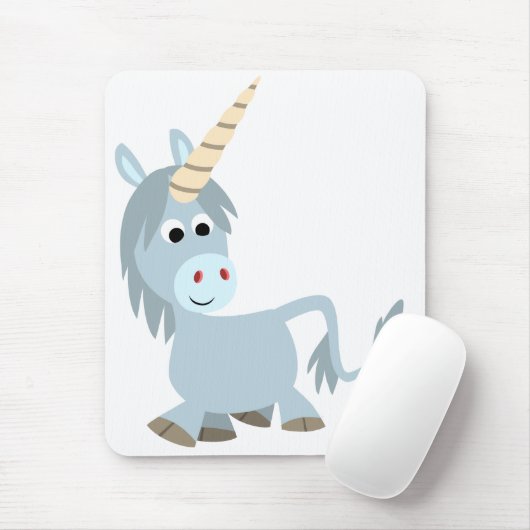 Niedlich Friendly Cartoon Unicorn Mousepad (Mit Mouse)