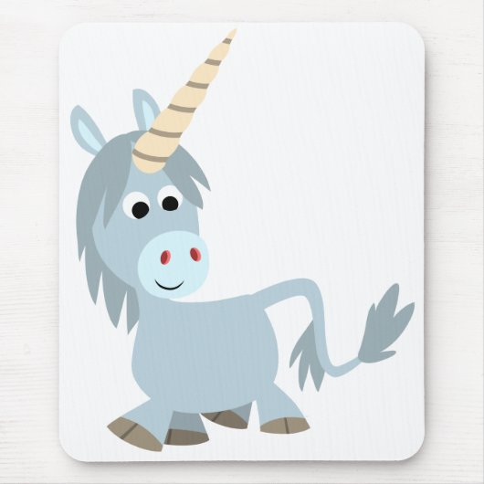 Niedlich Friendly Cartoon Unicorn Mousepad (Vorne)