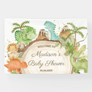 Niedlich Friendly Dinosaurier Babydusche Hintergru Banner