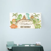 Niedlich Friendly Dinosaurier Geburtstagsjause Banner (Messeveranstaltung)