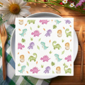 Niedlich Friendly Dinosaurs Party T-Rex Brontosaur Serviette