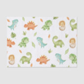 Niedlich Friendly Dinosaurs T-Rex Decoupage Seidenpapier (Vorderseite)