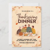 Niedlich Friendsgiving Erntedank Dinner Einladung (Vorderseite)