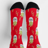Niedlich Fries Junk Food Muster Red Socks Socken (Oben)