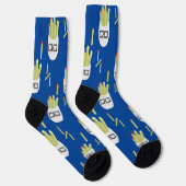 Niedlich Fries Junk Food Muster Socks Socken (Rechts)