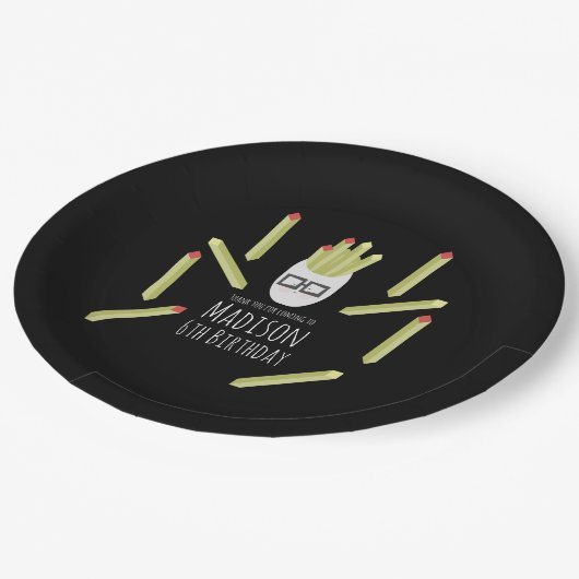 Niedlich Fries Restaurant Birthday Party Paper Pla Pappteller (Schrägansicht)