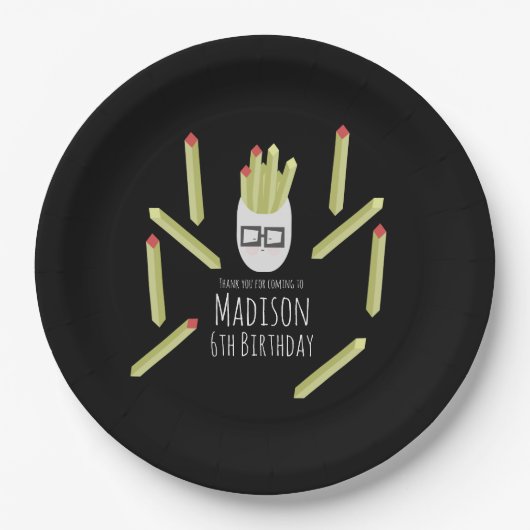 Niedlich Fries Restaurant Birthday Party Paper Pla Pappteller (Vorderseite)