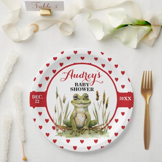 Niedlich Frog Baby Dusche oder Geburtstag Pappteller (Hochzeit)