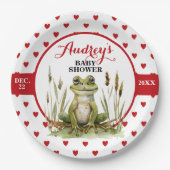 Niedlich Frog Baby Dusche oder Geburtstag Pappteller (Vorderseite)