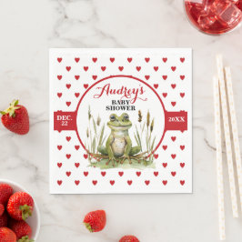 Niedlich Frog Baby Dusche oder Geburtstag Serviette