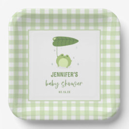 Niedlich Frog Baby Dusche Pappteller